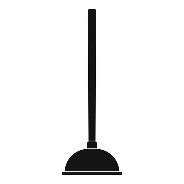 Plunger negro icono simple — Vector de stock