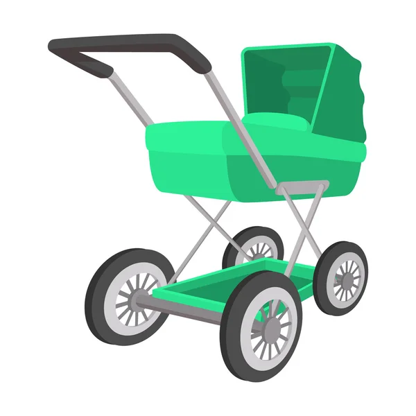 Green buggy cartoon icon — Stock Vector