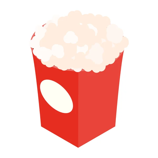 Popcorn isometrisches 3D-Symbol — Stockvektor