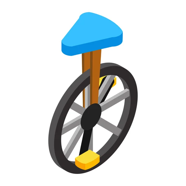 Cirkus enhjuling isometriska 3d ikonen — Stock vektor
