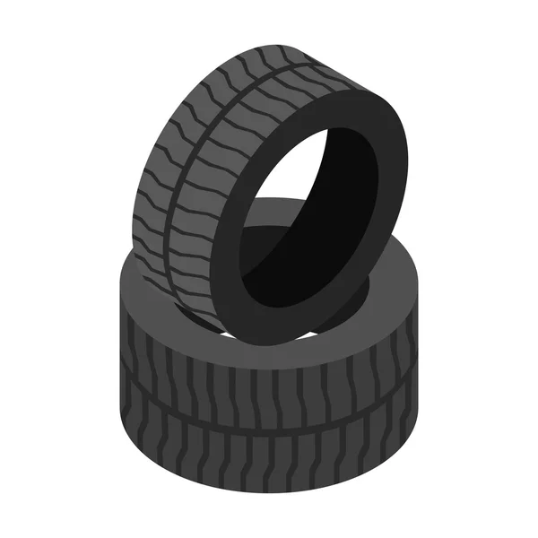 Icono isométrico 3D de ruedas — Vector de stock