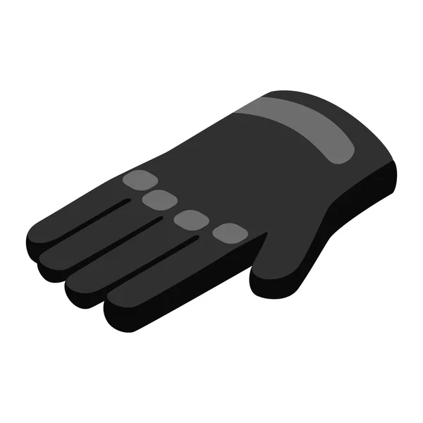 Gants noirs icône isométrique 3d — Image vectorielle