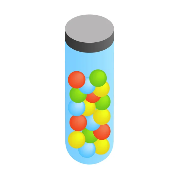 Paintballs en el caso isométrico 3d — Vector de stock