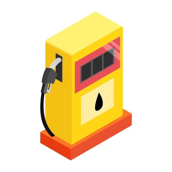 Gas station isometrische 3D-pictogram — Stockvector