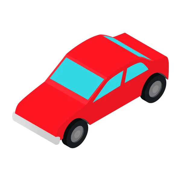 Rode auto isometrische 3D-pictogram — Stockvector