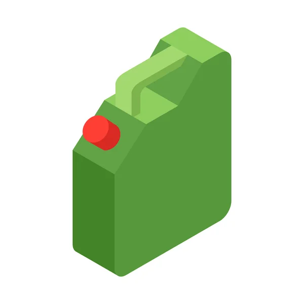 Jerrycan olie isometrische 3D-pictogram — Stockvector