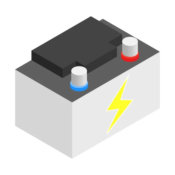 Isometrisk 3d batteriikonen — Stock vektor