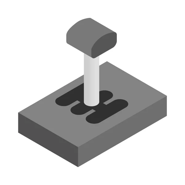Izometrické 3d ikony s ozubeným kolem stick — Stockový vektor