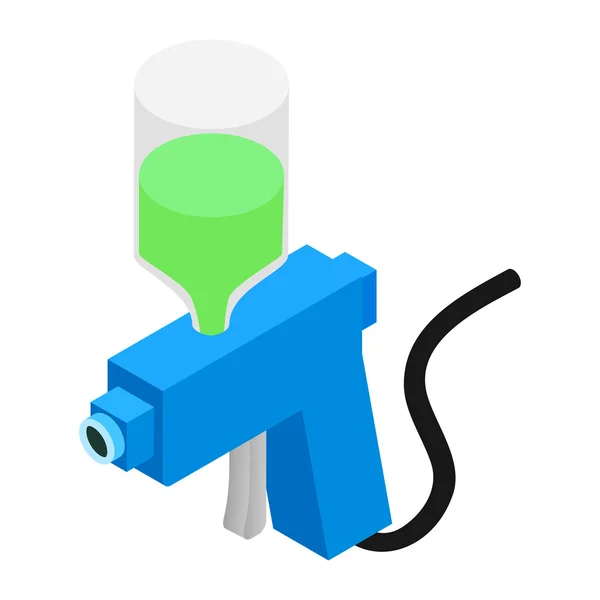 Spray gun isometric 3d icon — Stock Vector