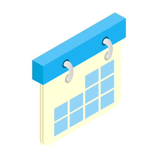 Calendar isometric 3d icon — Stock Vector