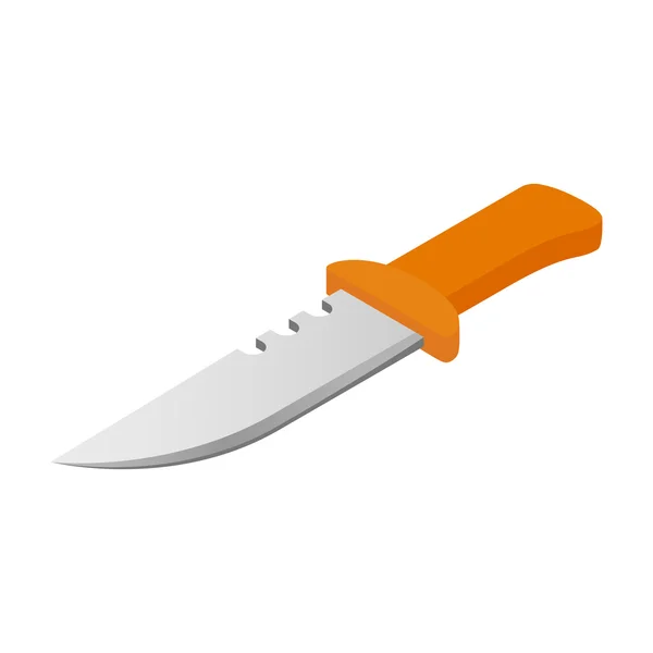 Myśliwski nóż izometryczny 3d ikona — Wektor stockowy