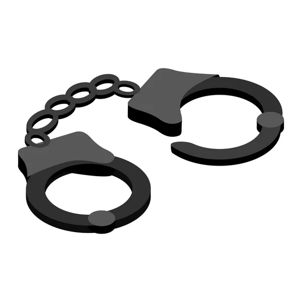 Handcuffs isometric 3d icon — Stock Vector