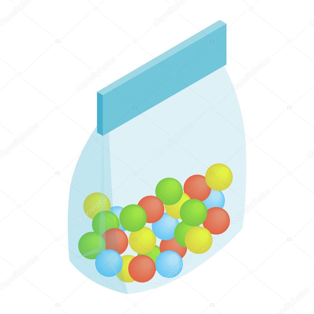 Package candy isometric 3d icon