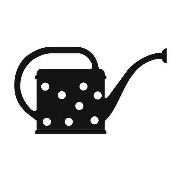 Watering can black simple icon — Stock Vector