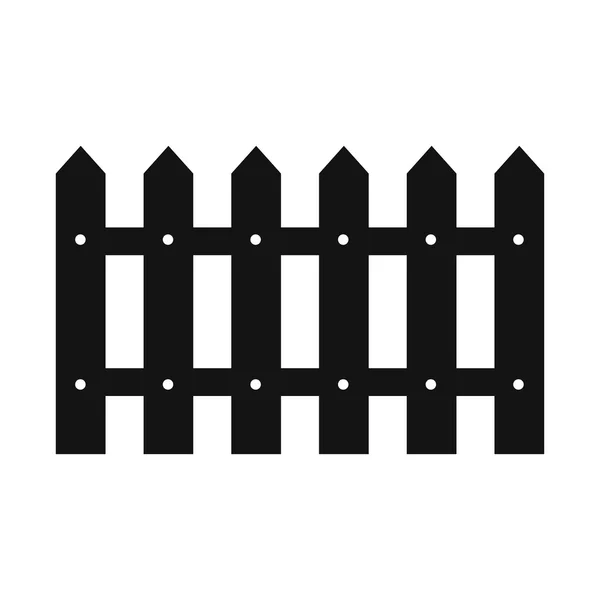 Recinzione nera semplice icona — Vettoriale Stock