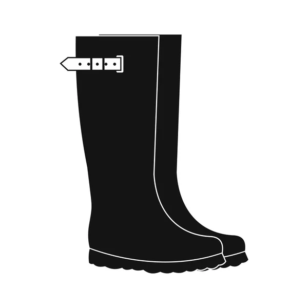 Botas de goma negro icono simple — Vector de stock