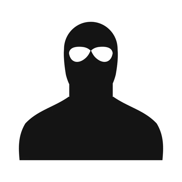 Чоловік у масці чорна проста іконка — стоковий вектор