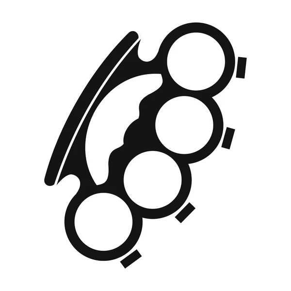 Brass knuckles zwarte eenvoudige pictogram — Stockvector