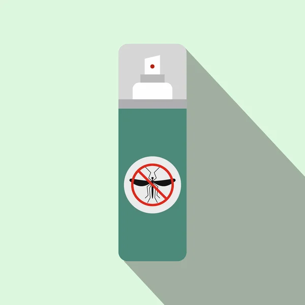 Mosquito spray icono plano — Vector de stock