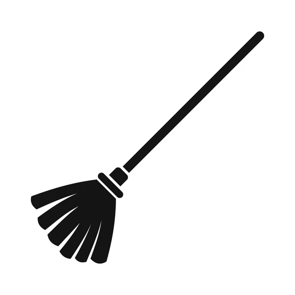 Broom ícone simples preto —  Vetores de Stock
