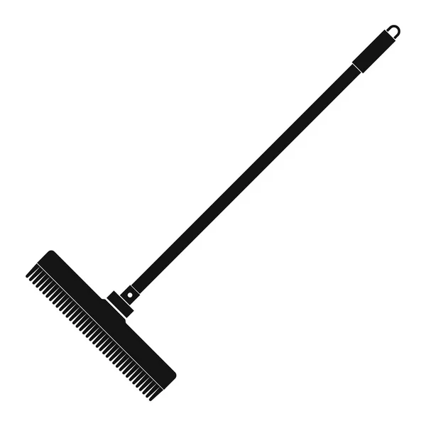 Plastic broom black simple icon — Stock Vector