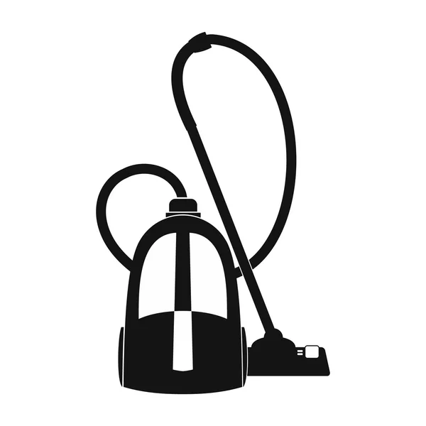 掃除機ブラック シンプルなアイコン — ストックベクタ