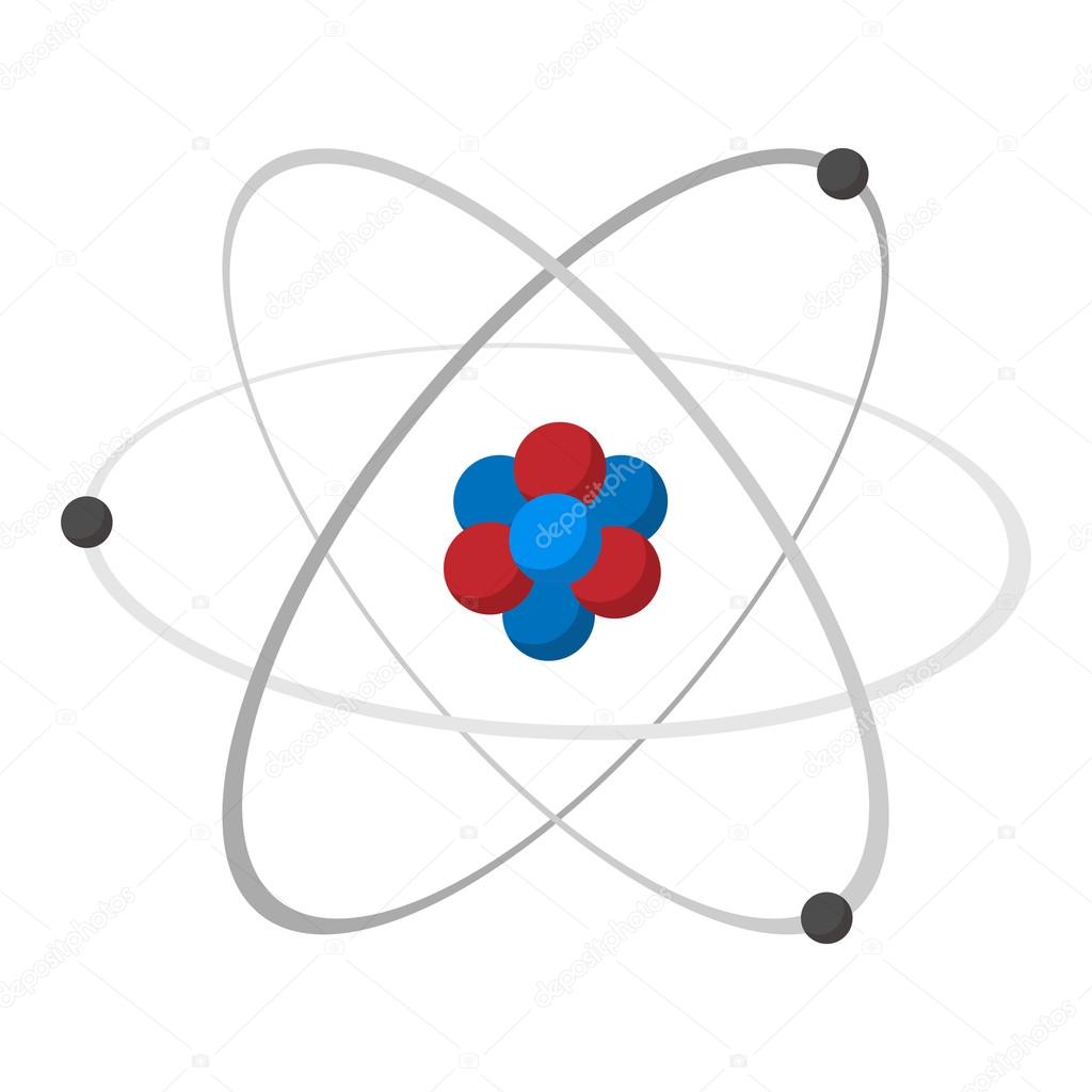 Atom cartoon icon