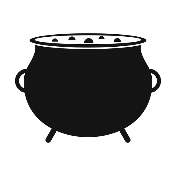 Witch cauldron with potion — Stock Vector