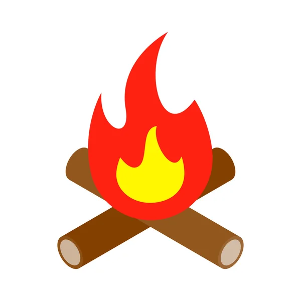 Bonfire isometriska 3d ikonen — Stock vektor