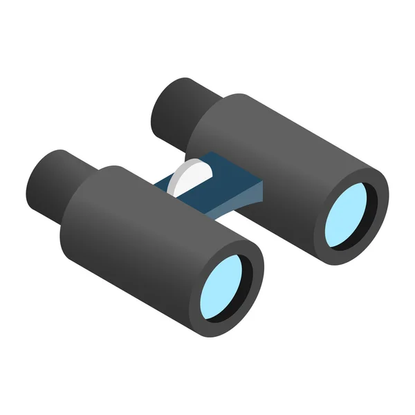 กล้องส่องทางไกล 3d ไอคอน isometric — ภาพเวกเตอร์สต็อก