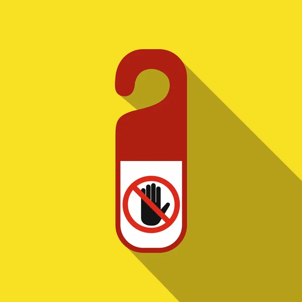 Ne pas déranger cintres de porte icône plate — Image vectorielle