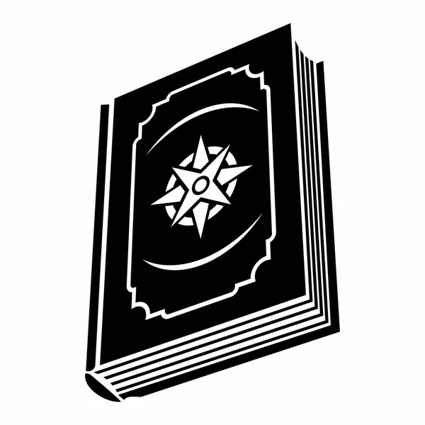 Libro con stella a otto punte sulla copertina — Vettoriale Stock