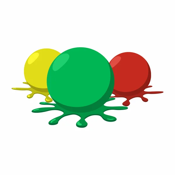 Bolas de Paintball con icono de salpicaduras — Archivo Imágenes Vectoriales