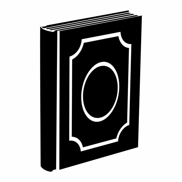 Libro vertical negro icono simple — Vector de stock