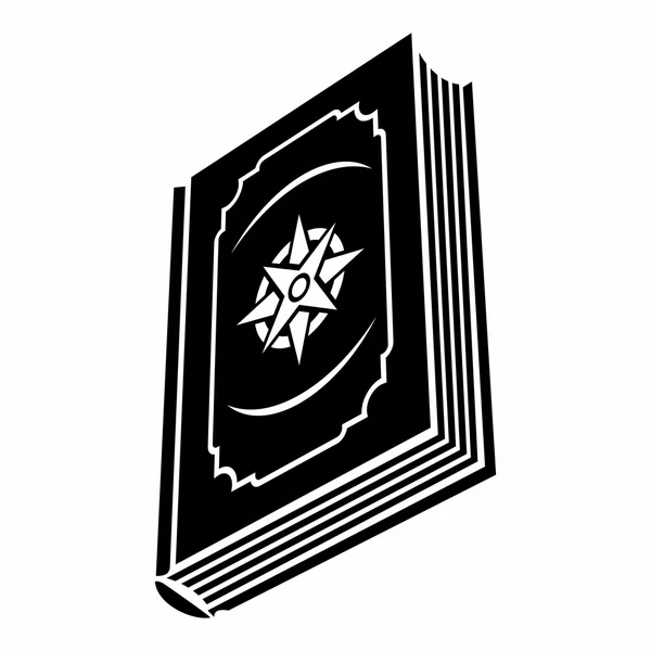 Libro con estrella de ocho puntas en la portada — Vector de stock