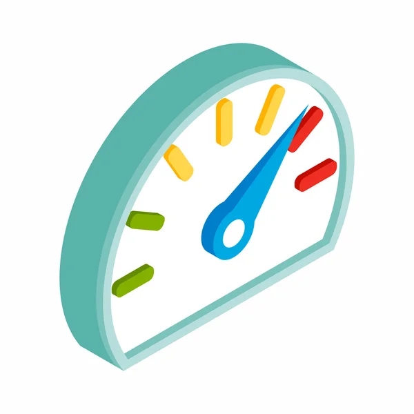 Fuel gauge isometric 3d icon — Stock Vector