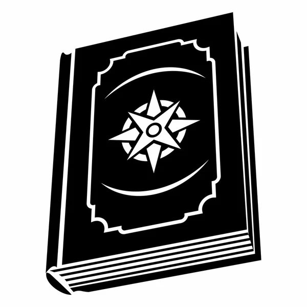 Libro con estrella de ocho puntas en la portada — Vector de stock