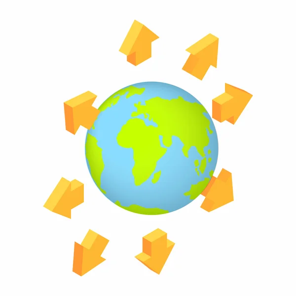 Comunicação global isométrica 3d ícone —  Vetores de Stock