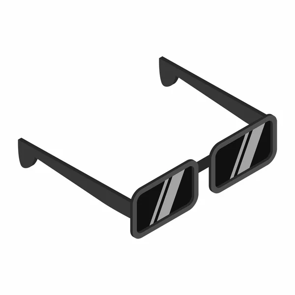 Siyah güneş gözlüğü izometrik 3d simgesi — Stok Vektör