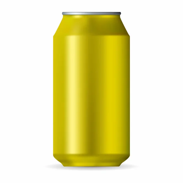 现实的黄色铝罐 — 图库矢量图片