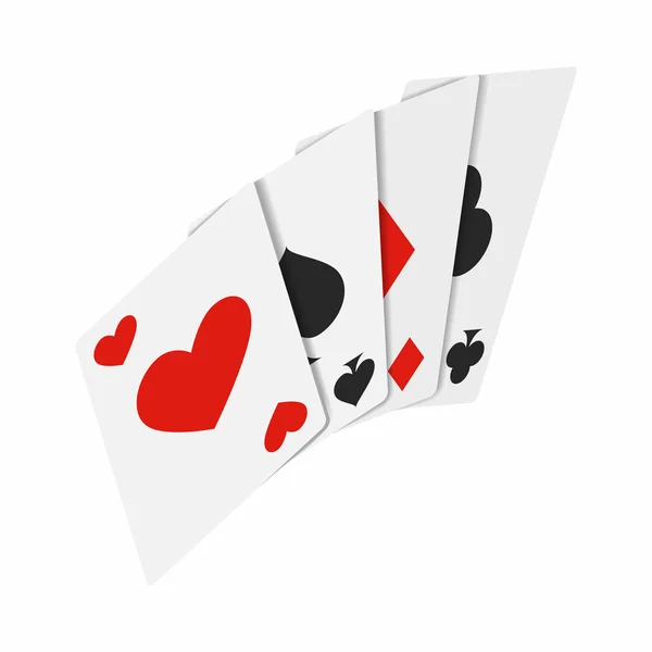 Jugar a las cartas ícono isométrico 3d — Vector de stock