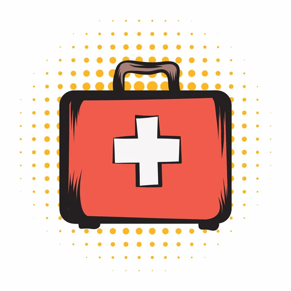 Medicine chest comics icon — Stock Vector