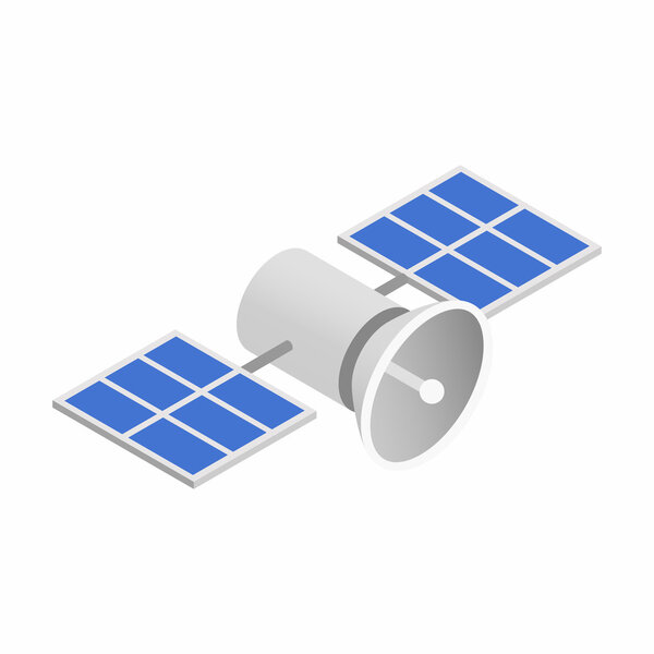 Satellites isometric 3d icon