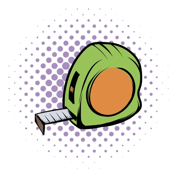 Tape measure comics icon — Stock Vector