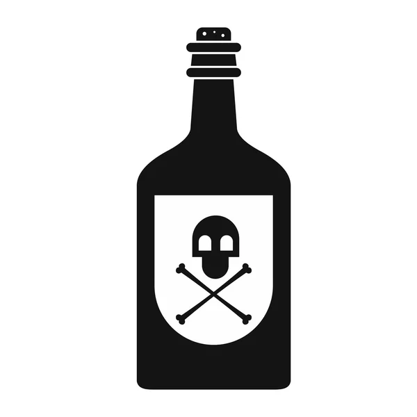 Botella de veneno negro icono simple — Archivo Imágenes Vectoriales