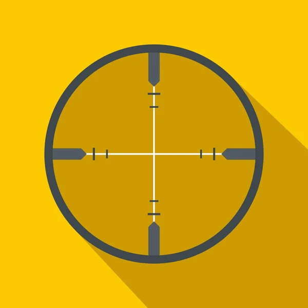 Icône plate Crosshair — Image vectorielle