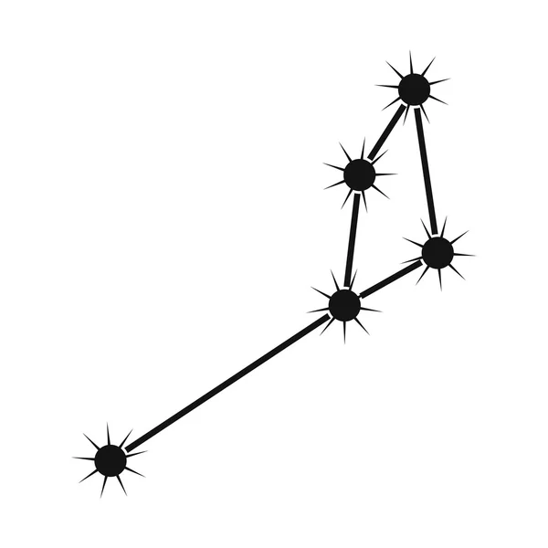 Konstellation schwarzes einfaches Symbol — Stockvektor