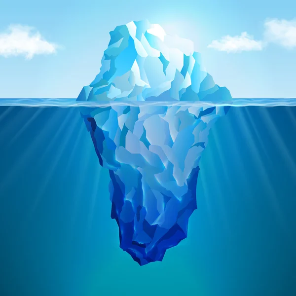 Iceberg realistic concept — Stock Vector