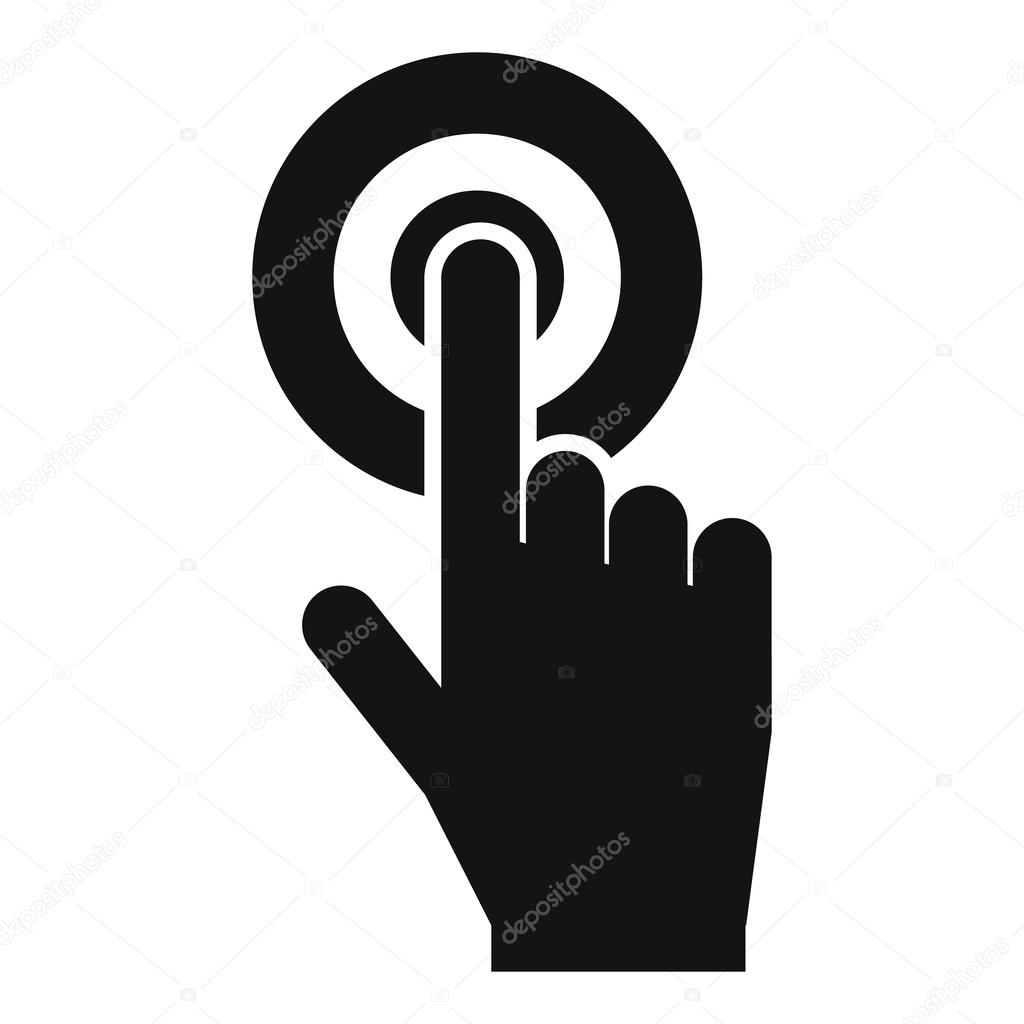 Click hand black simple icon