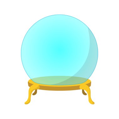 Empty glass ball cartoon icon clipart